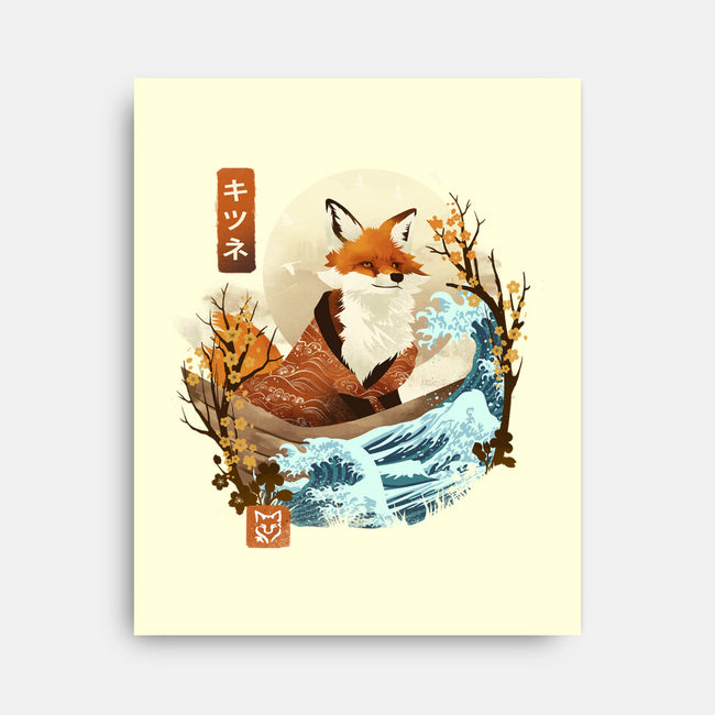 The Great Wave Fox-None-Stretched-Canvas-dandingeroz