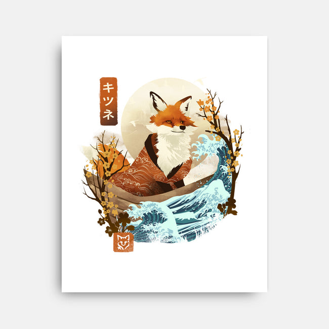 The Great Wave Fox-None-Stretched-Canvas-dandingeroz