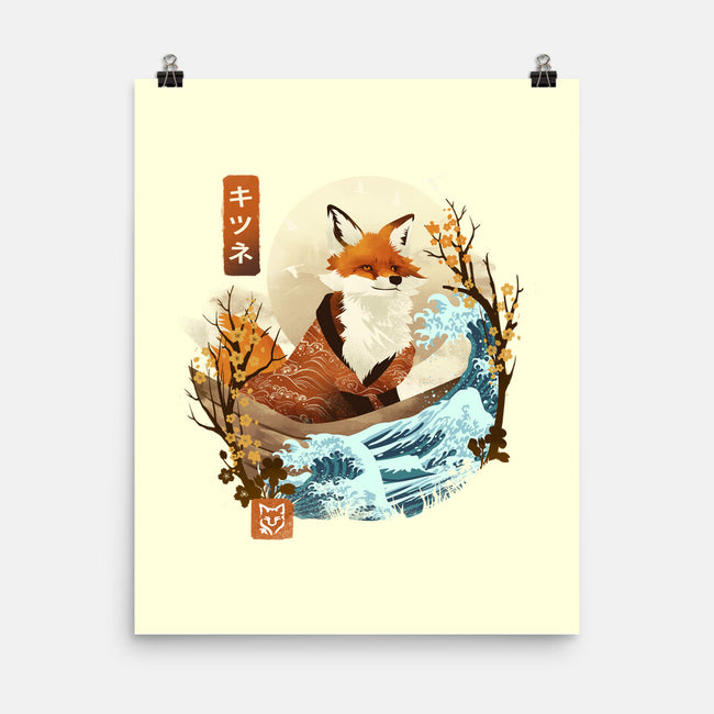 The Great Wave Fox-None-Matte-Poster-dandingeroz