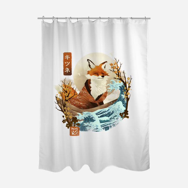 The Great Wave Fox-None-Polyester-Shower Curtain-dandingeroz