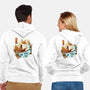 The Great Wave Fox-Unisex-Zip-Up-Sweatshirt-dandingeroz