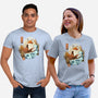 The Great Wave Fox-Unisex-Basic-Tee-dandingeroz