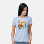 The Great Wave Fox-Womens-Basic-Tee-dandingeroz