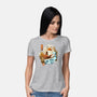 The Great Wave Fox-Womens-Basic-Tee-dandingeroz