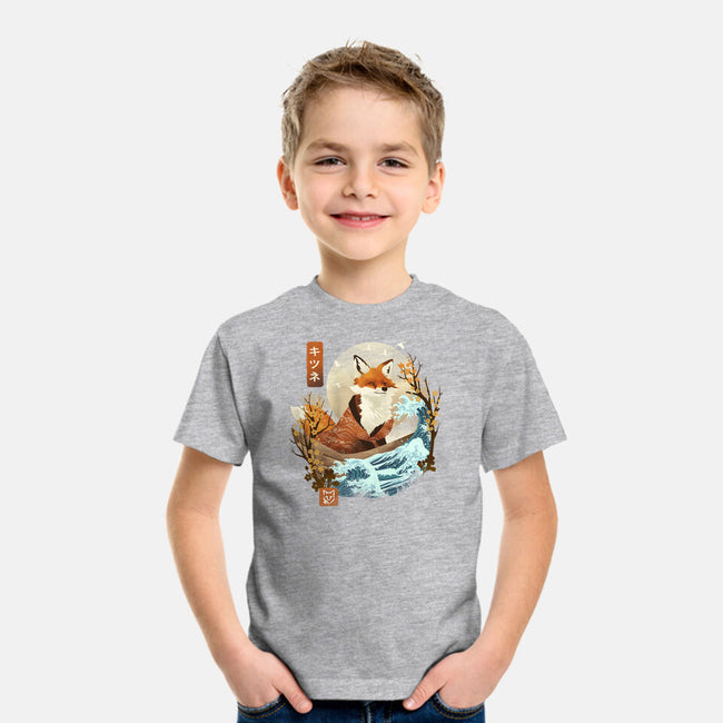 The Great Wave Fox-Youth-Basic-Tee-dandingeroz