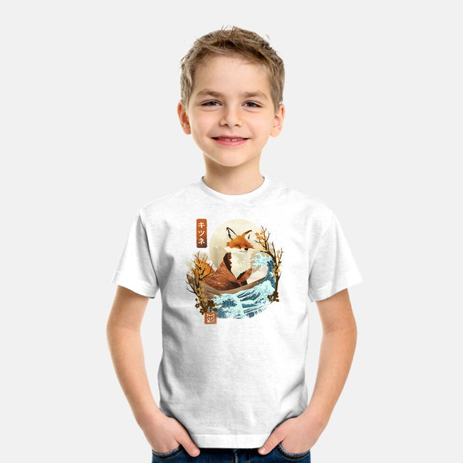 The Great Wave Fox-Youth-Basic-Tee-dandingeroz