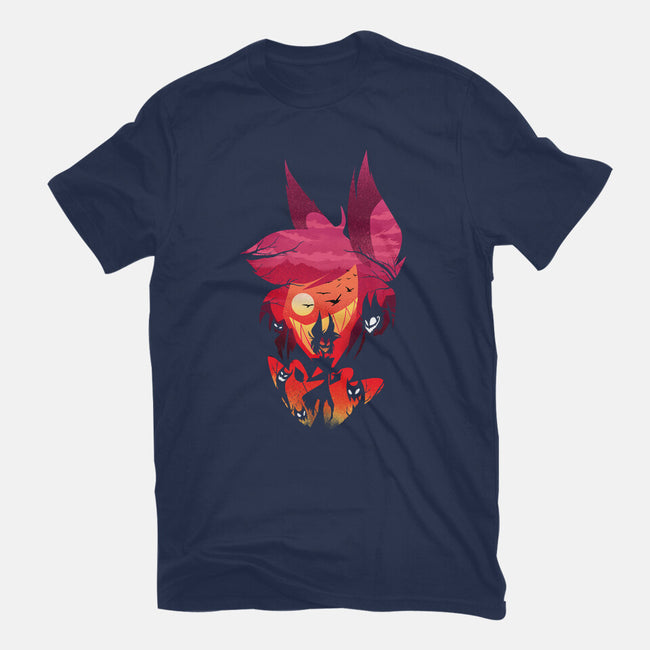 Alastor Sunset-Unisex-Basic-Tee-dandingeroz