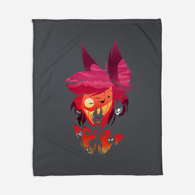 Alastor Sunset-None-Fleece-Blanket-dandingeroz