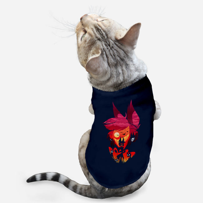 Alastor Sunset-Cat-Basic-Pet Tank-dandingeroz