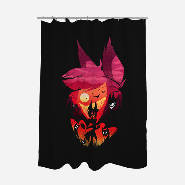 Alastor Sunset-None-Polyester-Shower Curtain-dandingeroz