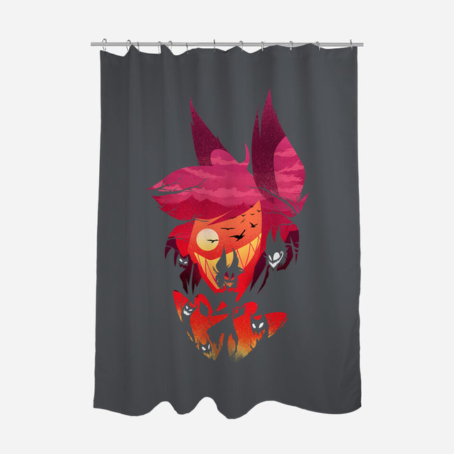 Alastor Sunset-None-Polyester-Shower Curtain-dandingeroz