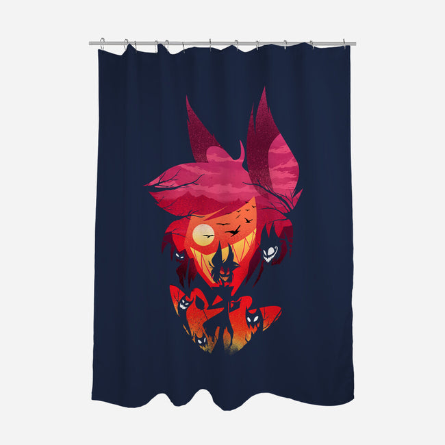 Alastor Sunset-None-Polyester-Shower Curtain-dandingeroz