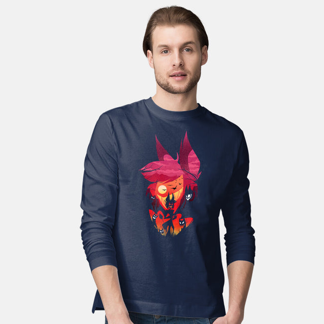 Alastor Sunset-Mens-Long Sleeved-Tee-dandingeroz