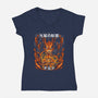 The Ninja Of The Nine Tails-Womens-V-Neck-Tee-Diego Oliver