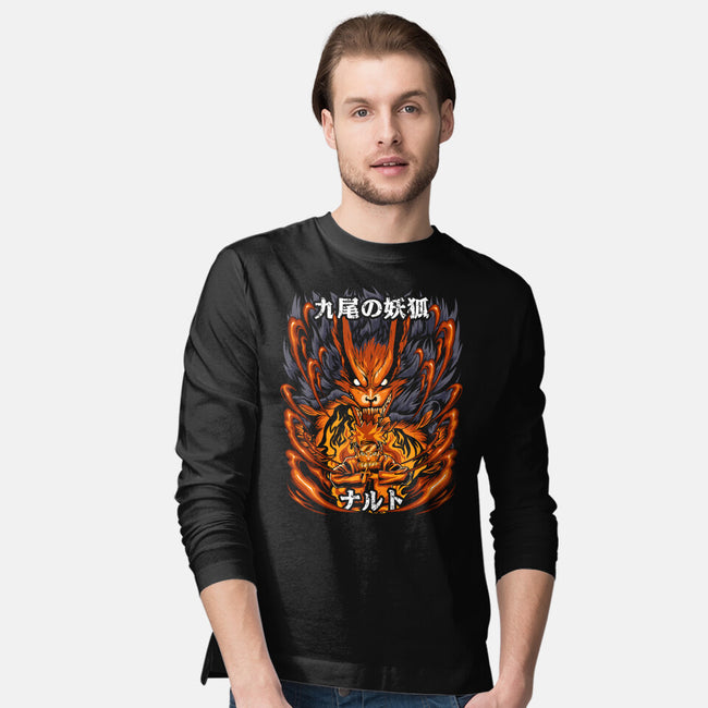 The Ninja Of The Nine Tails-Mens-Long Sleeved-Tee-Diego Oliver