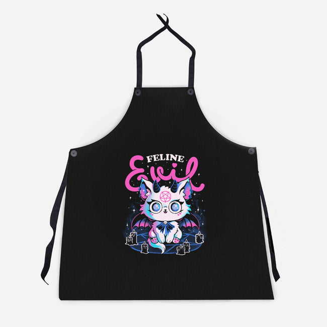 Feline Evil-Unisex-Kitchen-Apron-eduely