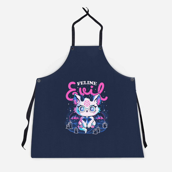 Feline Evil-Unisex-Kitchen-Apron-eduely