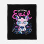 Feline Evil-None-Fleece-Blanket-eduely