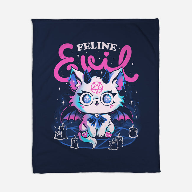 Feline Evil-None-Fleece-Blanket-eduely