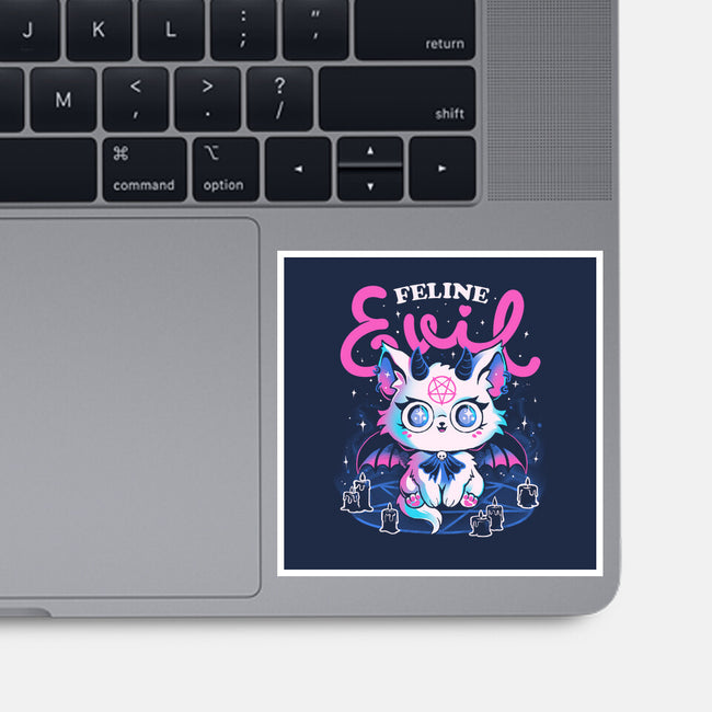 Feline Evil-None-Glossy-Sticker-eduely