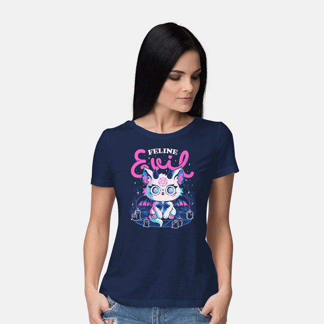 Feline Evil-Womens-Basic-Tee-eduely