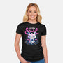 Feline Evil-Womens-Fitted-Tee-eduely