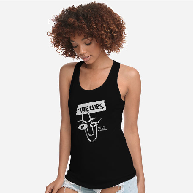 The Clips-Womens-Racerback-Tank-Aarons Art Room