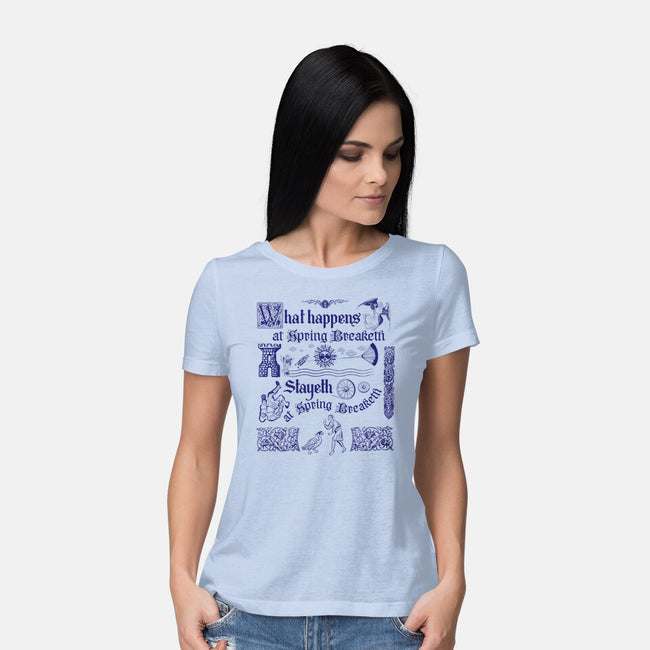 Ye Olde Spring Break-Womens-Basic-Tee-rocketman_art