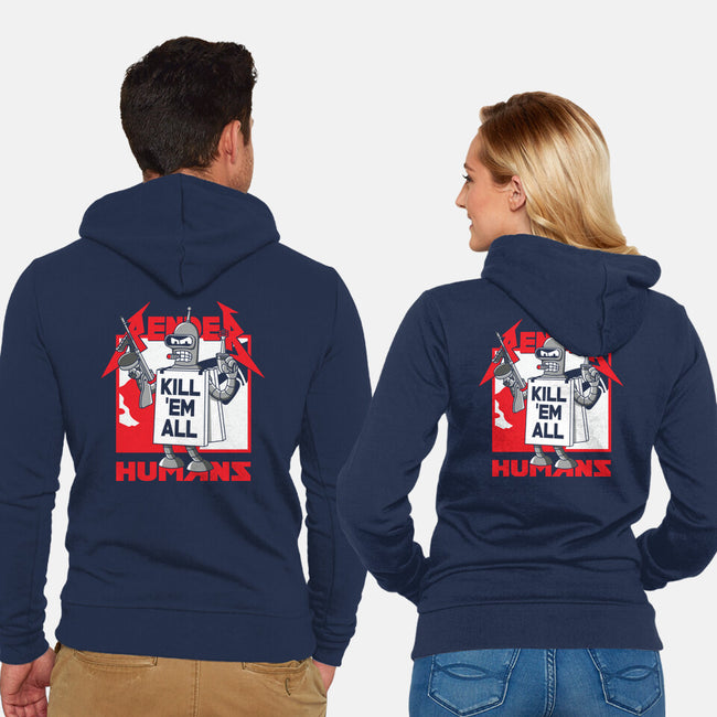 Kill Em All-Unisex-Zip-Up-Sweatshirt-Xentee