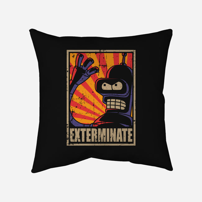 Exterminate-None-Removable Cover-Throw Pillow-Xentee