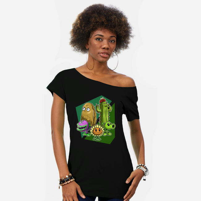 My Plant Squad-Womens-Off Shoulder-Tee-nickzzarto