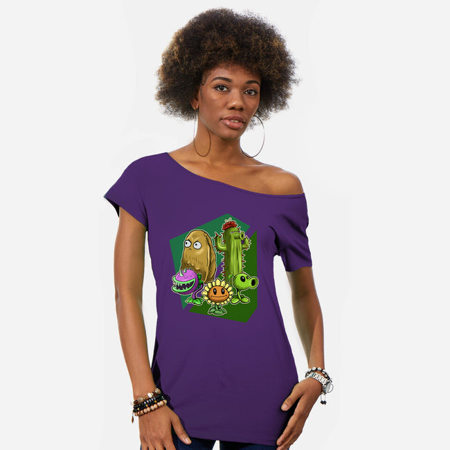 My Plant Squad-Womens-Off Shoulder-Tee-nickzzarto