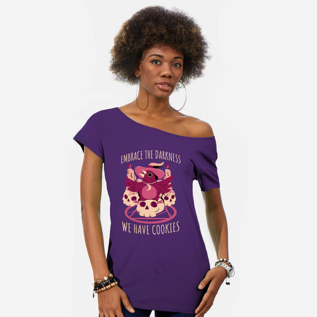 Embrace The Darkness-Womens-Off Shoulder-Tee-FunkVampire