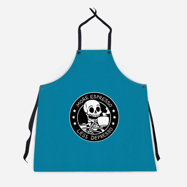 More Espresso Less Depresso-Unisex-Kitchen-Apron-tobefonseca