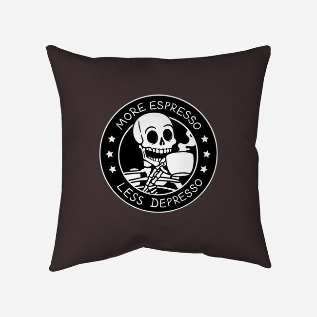 More Espresso Less Depresso-None-Removable Cover-Throw Pillow-tobefonseca