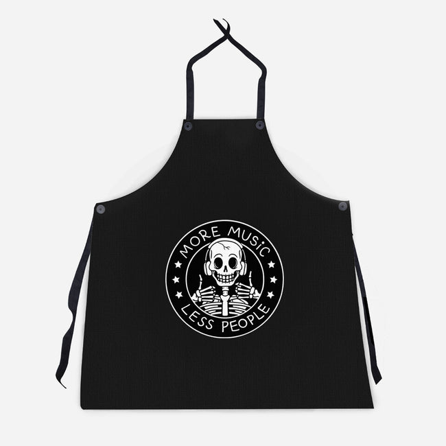 More Music Less People-Unisex-Kitchen-Apron-tobefonseca