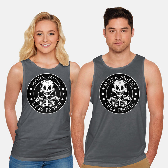 More Music Less People-Unisex-Basic-Tank-tobefonseca