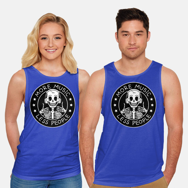 More Music Less People-Unisex-Basic-Tank-tobefonseca