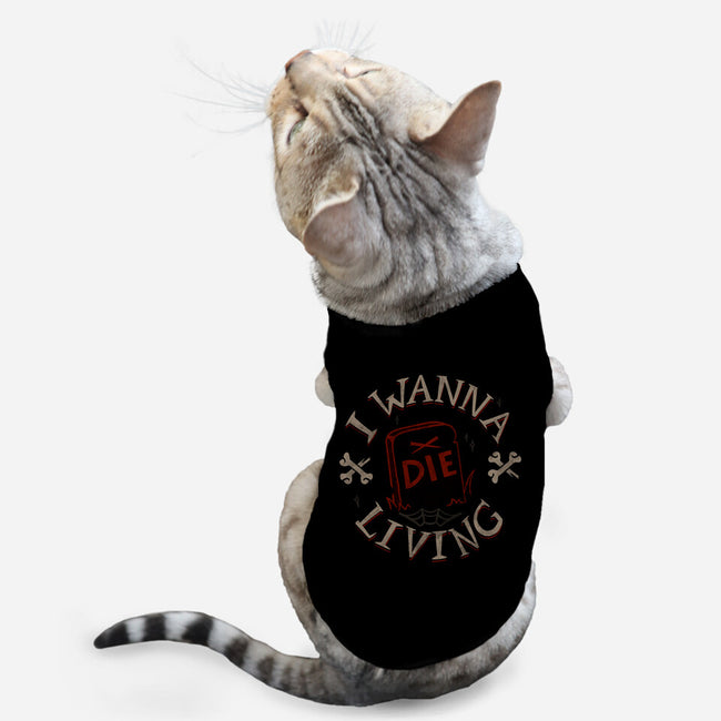 I Wanna Die Living-Cat-Basic-Pet Tank-tobefonseca