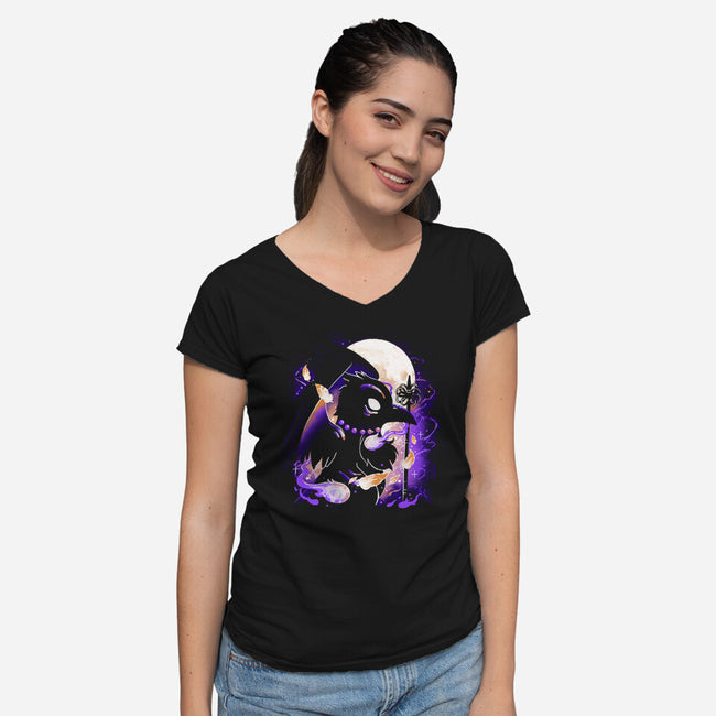 Tengu-Womens-V-Neck-Tee-Vallina84