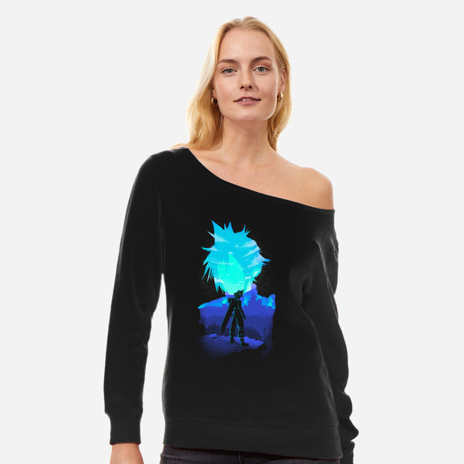 Soldier Landscape-Womens-Off Shoulder-Sweatshirt-Donnie