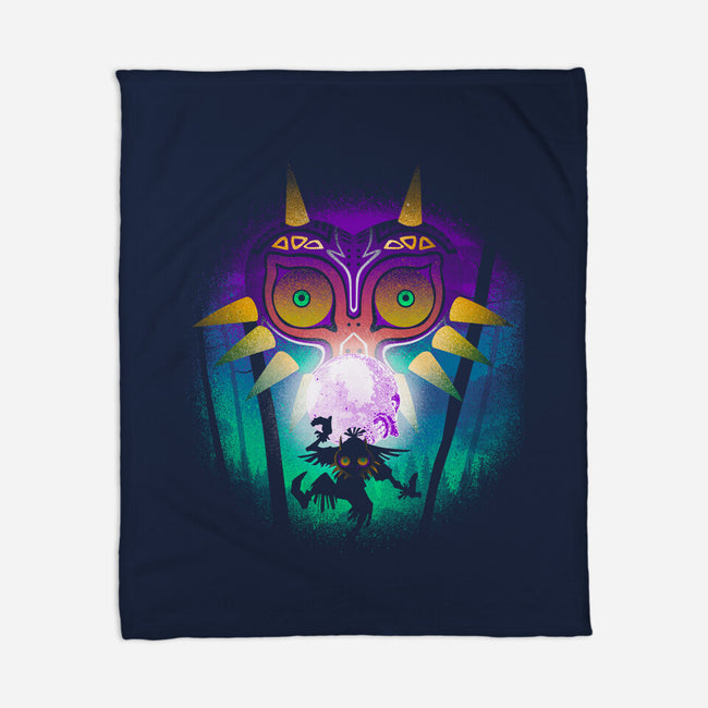 The Moon And The Mask-None-Fleece-Blanket-Donnie