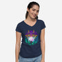 The Moon And The Mask-Womens-V-Neck-Tee-Donnie