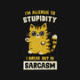 Allergic To Stupidity-None-Basic Tote-Bag-kg07