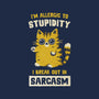 Allergic To Stupidity-None-Removable Cover-Throw Pillow-kg07