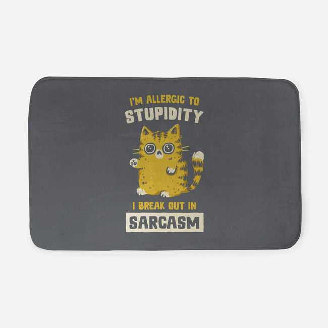 Allergic To Stupidity-None-Memory Foam-Bath Mat-kg07