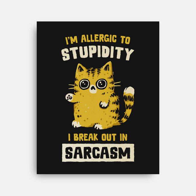 Allergic To Stupidity-None-Stretched-Canvas-kg07