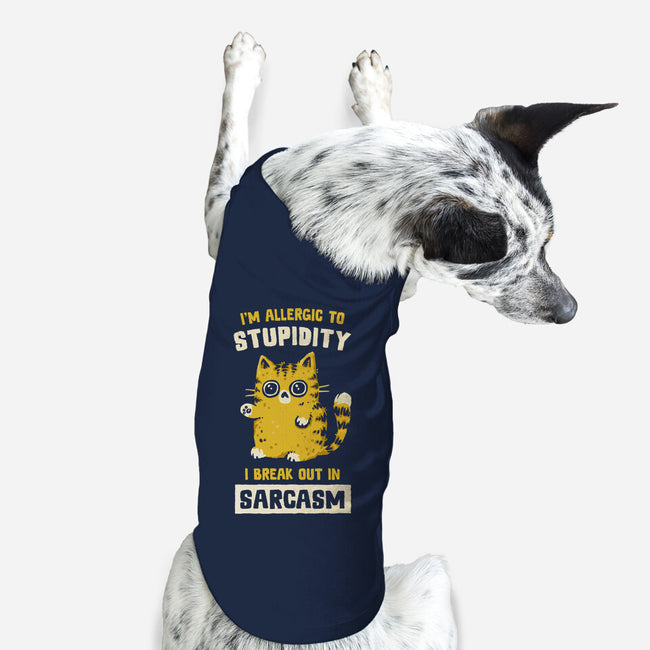 Allergic To Stupidity-Dog-Basic-Pet Tank-kg07