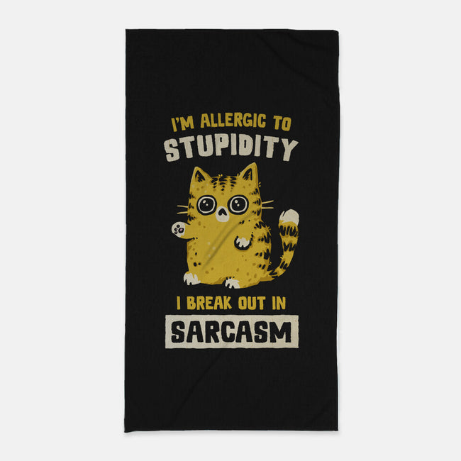 Allergic To Stupidity-None-Beach-Towel-kg07