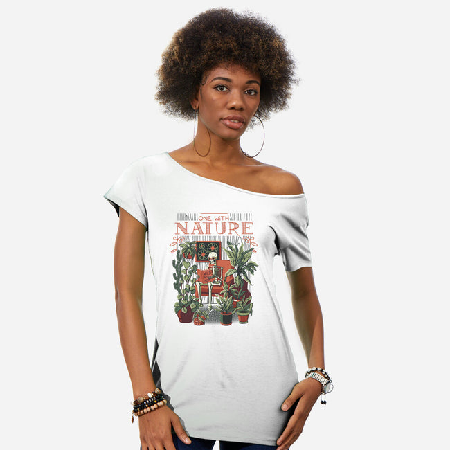 I Am One With Nature-Womens-Off Shoulder-Tee-tobefonseca